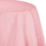 Classic Pink Octy Round Disposable Paper Tablecloths (82")