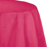 Hot Magenta Octy Round Disposable Paper Tablecloths (82")