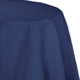 Navy Octy Round Disposable Paper Tablecloths (82")