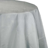 Shimmering Silver Octy Round Disposable Paper Tablecloths (82")