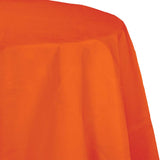 Sunkissed Orange Octy Round Disposable Paper Tablecloths (82")