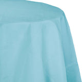 Pastel Blue Octy Round Disposable Paper Tablecloths (82")