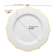 Appetizer plate dimensions: 7.5" round, perfect for smaller portions and snacks