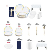 BPA-free partyware set designed to impress while offering convenient cleanup.