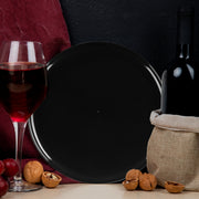 Black Flat Dinner Plates carried elegant meals during a formal event with gold-accented decor