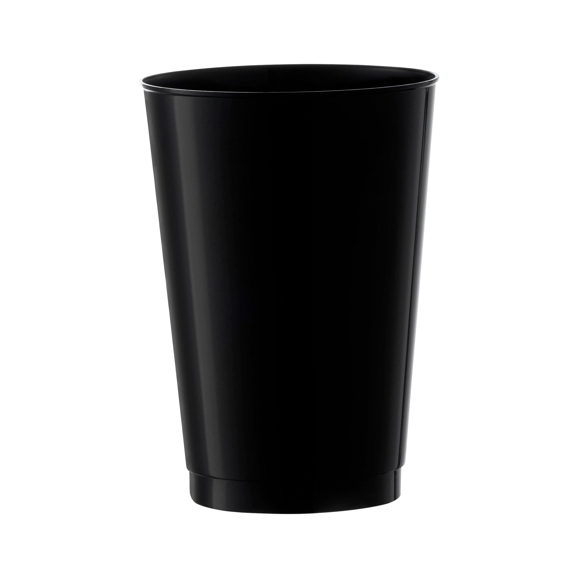 12 oz. Black Round Disposable Plastic Tumblers 20 Cups