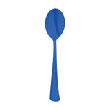 Blue spoons designed for desserts, drinks, or side dishes at colorful celebrations