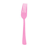 Brighten your table with Pink Disposable Plastic Party Forks for fun, casual or themed gatherings