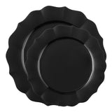 Bring striking sophistication to any celebration with the dramatic design of the Black Round Lotus Dinnerware Set