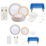 Celebrate freedom in style with the Land of Liberty Set featuring striking rimmed plates.