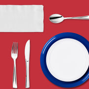 Celebrate with timeless red, white, and blue dinnerware designed for stylish, no-fuss entertaining