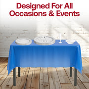 Champagne flutes and navy napkins add sophistication to a well-planned celebration