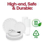 Clear Flair Plastic Wedding Value Set BPA | Smarty Had A Party