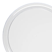 Clear Flat Round Disposable Plastic Dinner Plates (10") | Smarty Had A Party