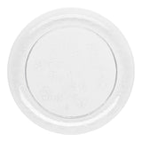 Clear Floral Round Disposable Plastic Appetizer/Salad Plates.