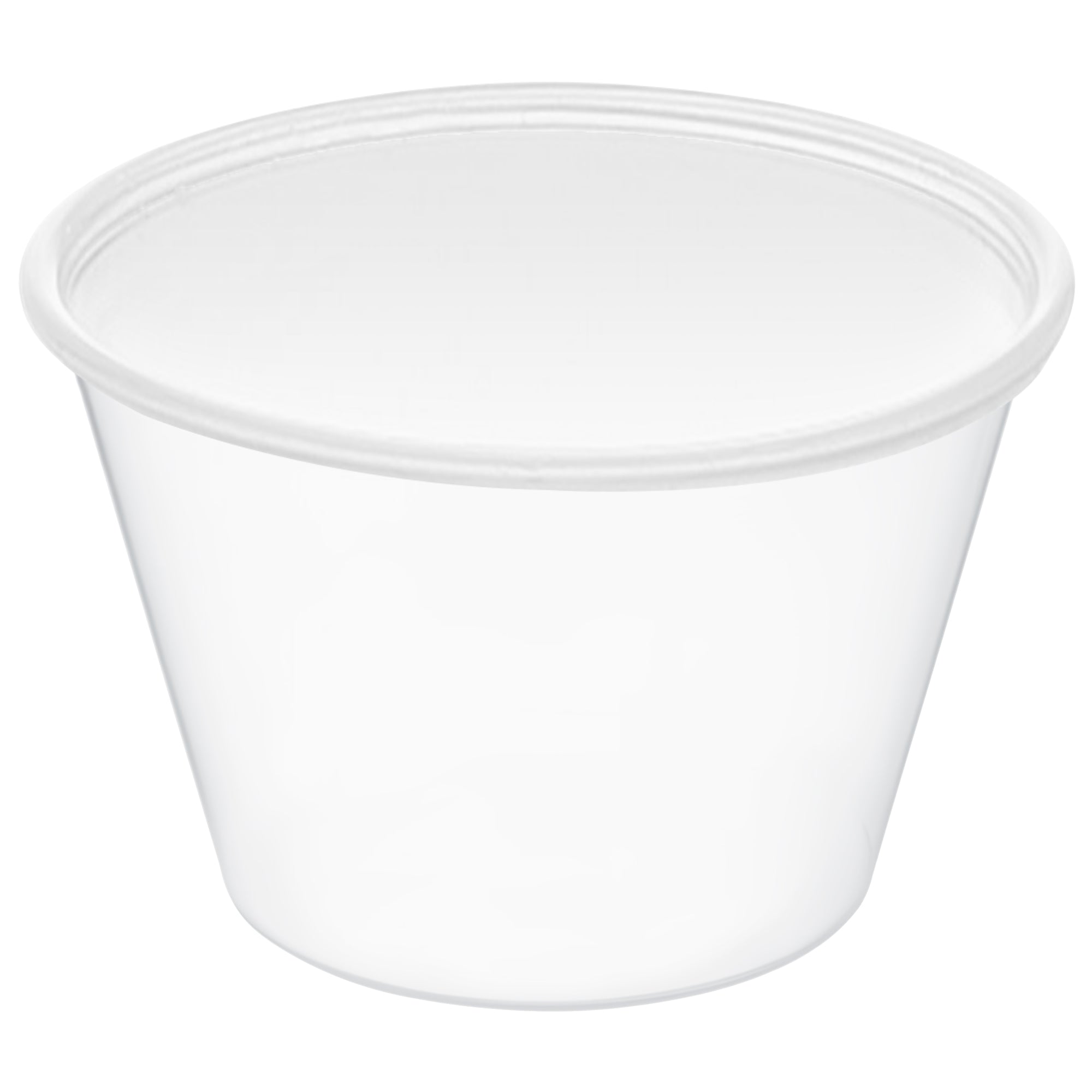 Choice 1 oz. Clear Plastic Souffle Cup / Portion Cup - 2500/Case