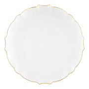 Clear with Gold Rim Round Lotus Disposable Plastic Appetizer/Salad Plates (7.5") Secondary | Smarty Had A Party