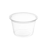 Clear Plastic Portion Cup 2.5 oz ideal for dressings, dips, and small condiments in meal kits