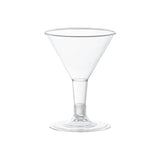 Clear plastic mini martini shot glasses, 2 oz. capacity, case of 192, ideal for cocktails, shooters, and dessert presentations