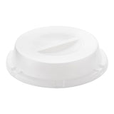 Clear round disposable HIPS dome short lids, designed for covering plates and keeping food fresh