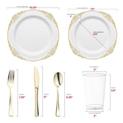 Crafted from recyclable, BPA-free plastic, this elegant dinnerware set pairs sustainability with sophisticated design
