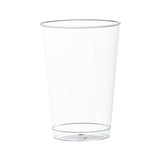 12 oz crystal clear disposable plastic cups, sturdy and convenient for effortless party cleanup