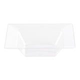 Disposable Clear Square Plastic Soup Bowls - 12 oz