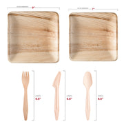 Eco-friendly and biodegradable, the Square Palm Leaf Wedding Value Set offers a sustainable event solution