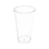 Elegant 16 oz crystal clear plastic tall iced tea cups, great for upscale events, catering, and sophisticated beverage presentation