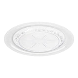 Elegant clear floral dinnerware set perfect for upscale weddings and formal gatherings