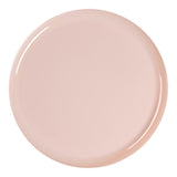 Flat round pink plastic plates, 8.5 inches in diameter, lightweight and disposable