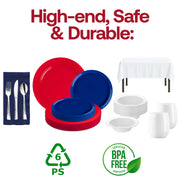 From vibrant colors to elegant shapes, this set turns any table into a fancy display