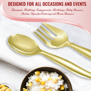 Gold Disposable Plastic Serving Flatware Set | Smarty Had A Party