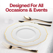 Great value with dinner plates and salad plates, perfect for large gatherings