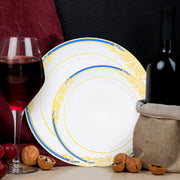 Includes 120 dinner plates and 120 salad plates, providing ample quantity for large gatherings or smaller, intimate events..