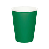Emerald Green Round Paper Disposable Cups (9 oz.)