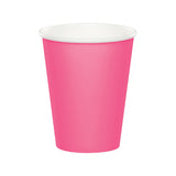 Candy Pink Round Paper Disposable Cups (9 oz.)