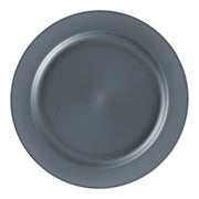 Matte Charcoal Gray Round Disposable Plastic Appetizer/Salad Plates (7.5") Secondary | Smarty Had A Party