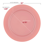 Matte Fuchsia Round Disposable Plastic Dinner Plates (10") Dimension | Smarty Had A Party