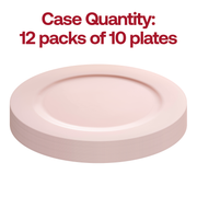 Matte Pink Round Disposable Plastic Dinner Plates (10") Quantity | Smarty Had A Party