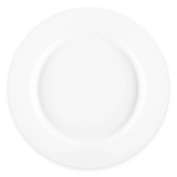 Matte milk white round disposable plastic dinner plates, 10-inch diameter