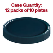 Navy Flat Round Disposable Plastic Appetizer/Salad Plates (8.5") Quantity | Smarty Had A Party