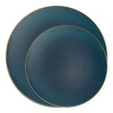 Organic Round Plastic Dinnerware with a Chic Gold Accent for Any Event