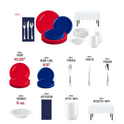 Pair silver utensils with bold-colored plates for an instantly festive look