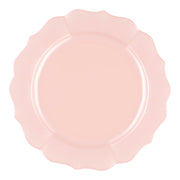 Pearl Pink Round Lotus Plastic Dinner Plates (10.25") Secondary | Smarty Had A Party