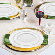 Perfect size and quantity—White with Silver Fancy Round Dinnerware includes all essentials for wedding service