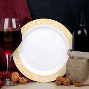 Pink and Gold Mosaic Dinner Plates presented pasta and roasted vegetables at a romantic evening gathering.