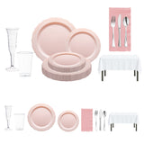 Pretty in Pink Party Tableware Set arranged for a Sweet 16 celebration with coordinated pink accents.