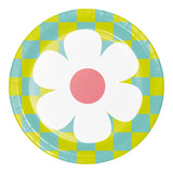 Assorted Flower Power Round Disposable Paper Dessert Plates (7")