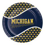 Univ of Michigan Round Disposable Paper Dinner Plates (9")